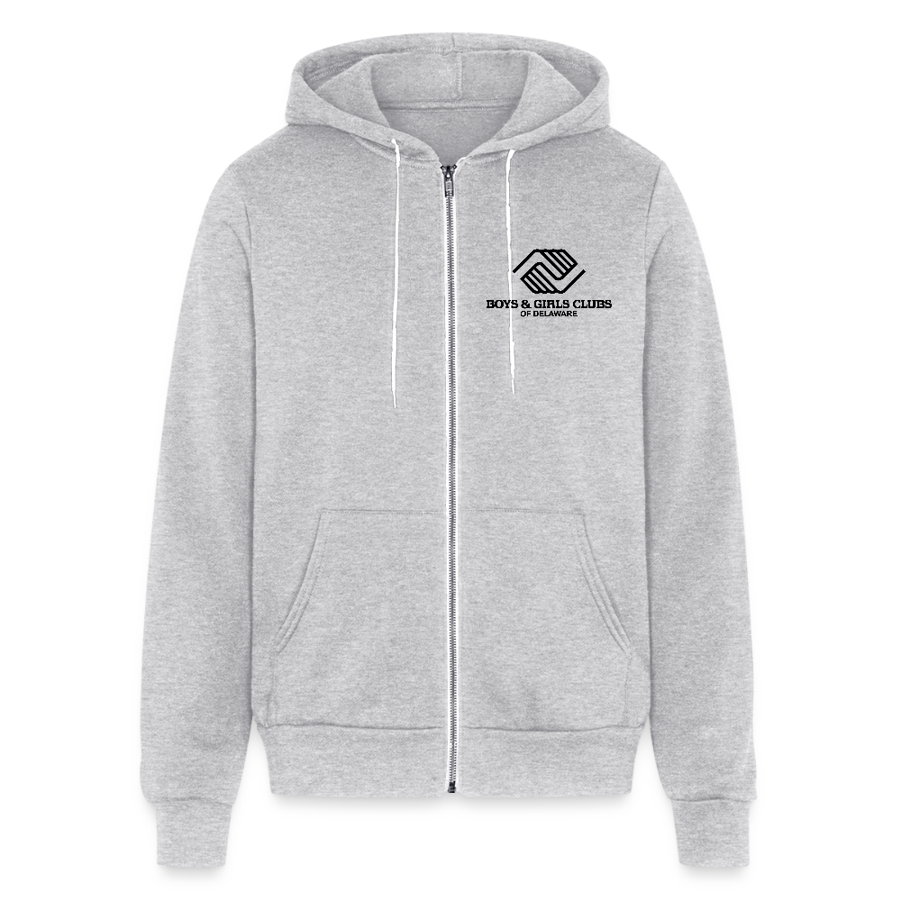LOGO ONLY Unisex Full Zip Hoodie - heather gray