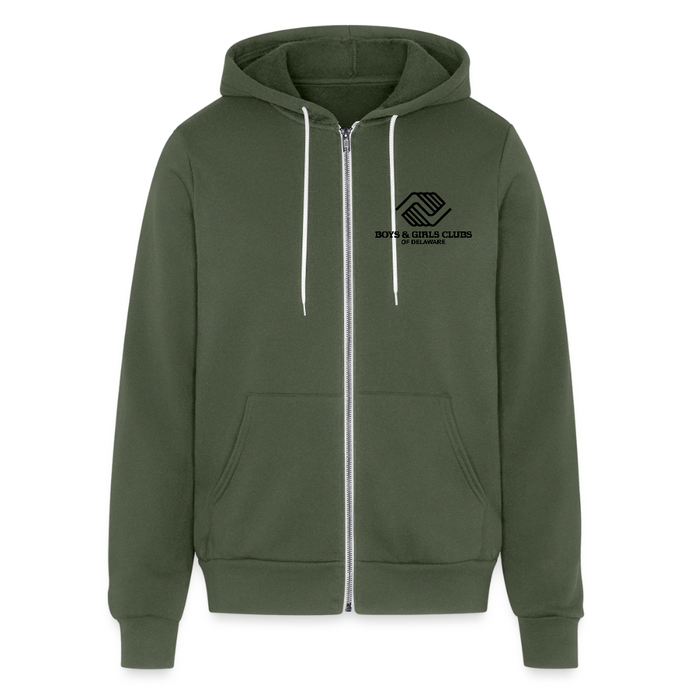 LOGO ONLY Unisex Full Zip Hoodie - military green
