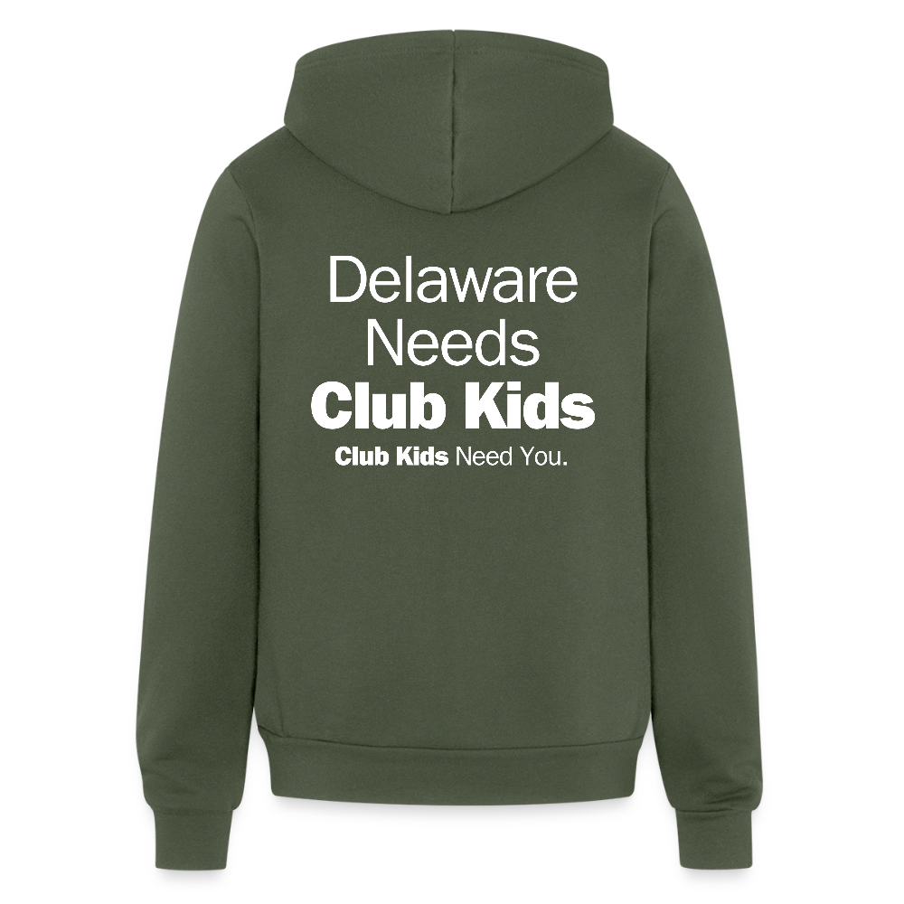 BGCDE Club Kids Need You Unisex Full Zip Hoodie - military green