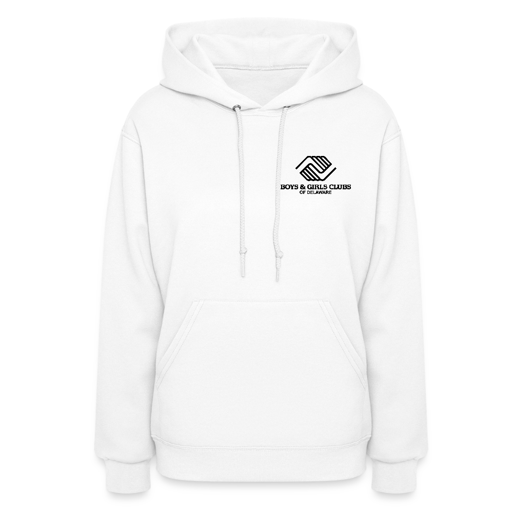 LOGO ONLY Women's Hoodie - white
