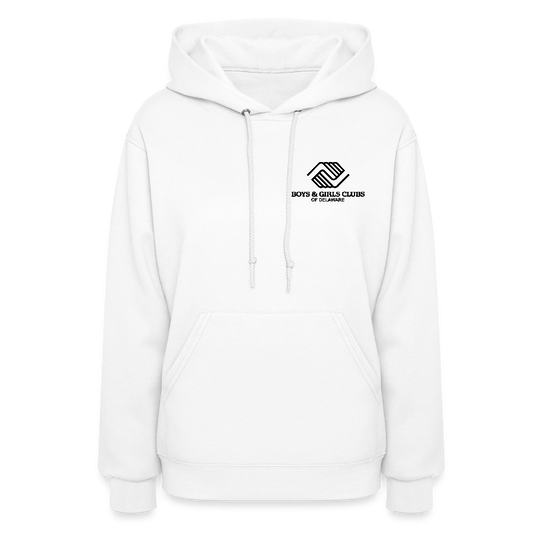 LOGO ONLY Women's Hoodie - white