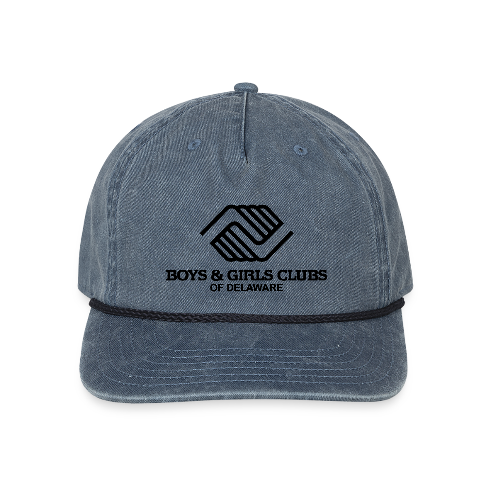 LOGO ONLY Vintage Washed Rope Cap - washed navy
