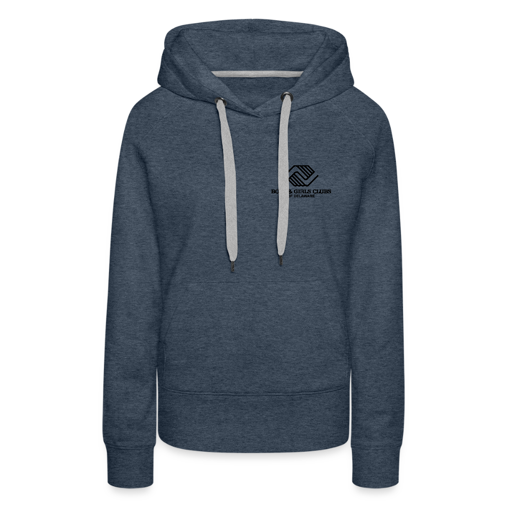 LOGO ONLY Women’s Premium Hoodie - heather denim