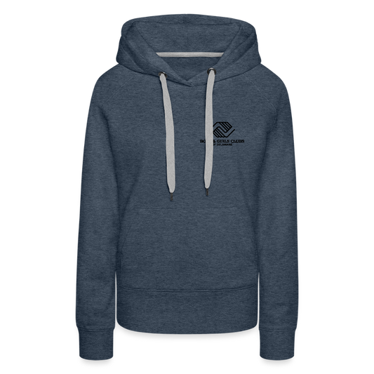 LOGO ONLY Women’s Premium Hoodie - heather denim