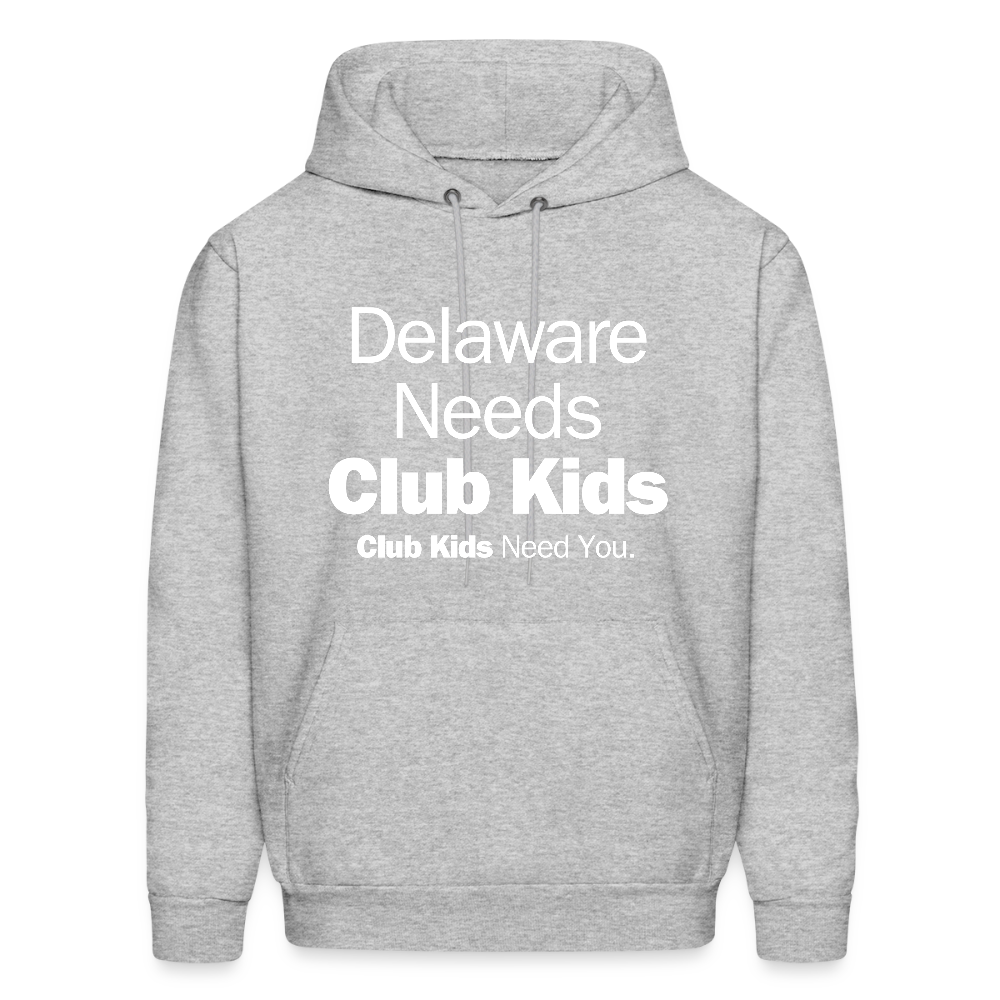 Delaware Needs Club Kids Men's Hoodie - heather gray