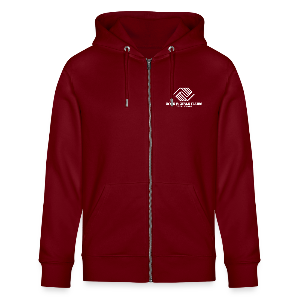 LOGO ONLY Stanley/Stella Cultivator Organic Zip Hoodie - burgundy