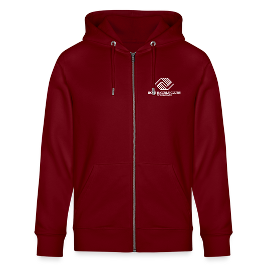 LOGO ONLY Stanley/Stella Cultivator Organic Zip Hoodie - burgundy