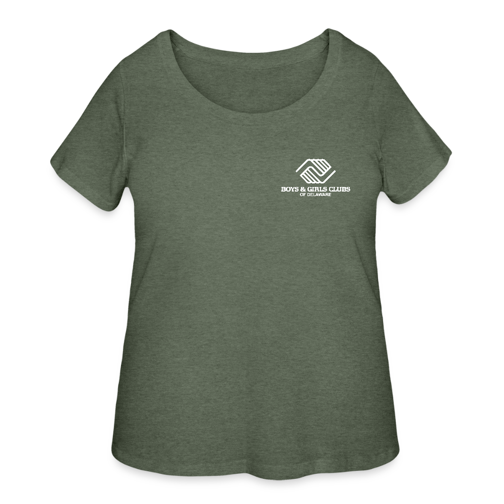LOGO ONLY Women’s Curvy T-Shirt - heather military green