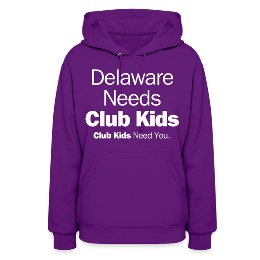 Delaware Needs Club Kids Women's Hoodie - purple