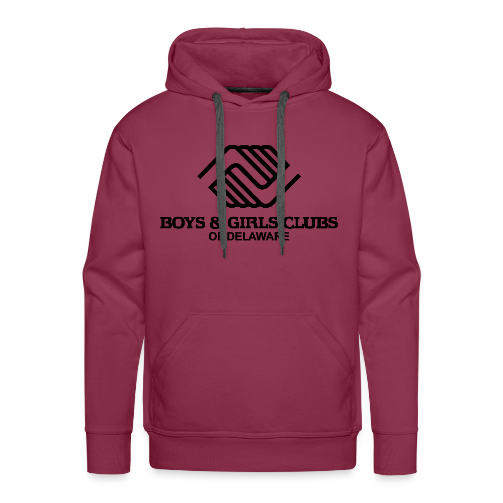 LOGO ONLY Men’s Premium Hoodie - burgundy