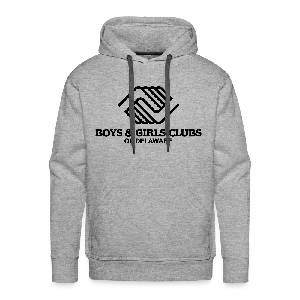 LOGO ONLY Men’s Premium Hoodie - heather grey