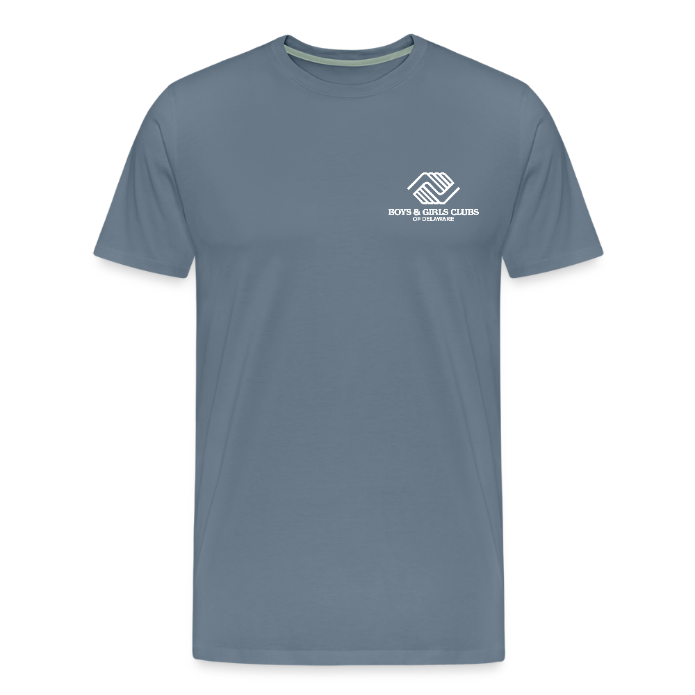 LOGO ONLY Men's Premium T-Shirt - steel blue