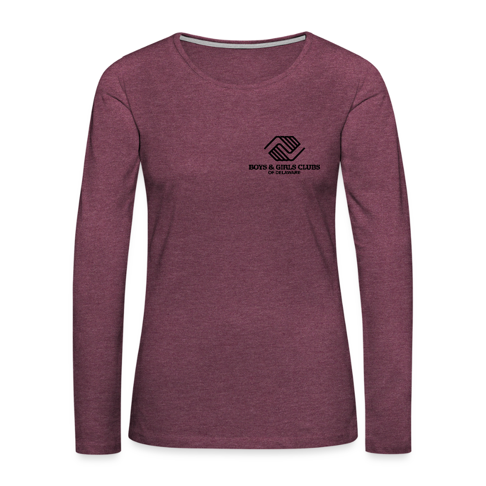 STAFF Women's Premium Long Sleeve T-Shirt - heather burgundy