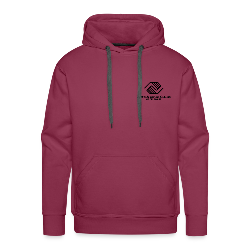 LOGO ONLY Men’s Premium Hoodie - burgundy