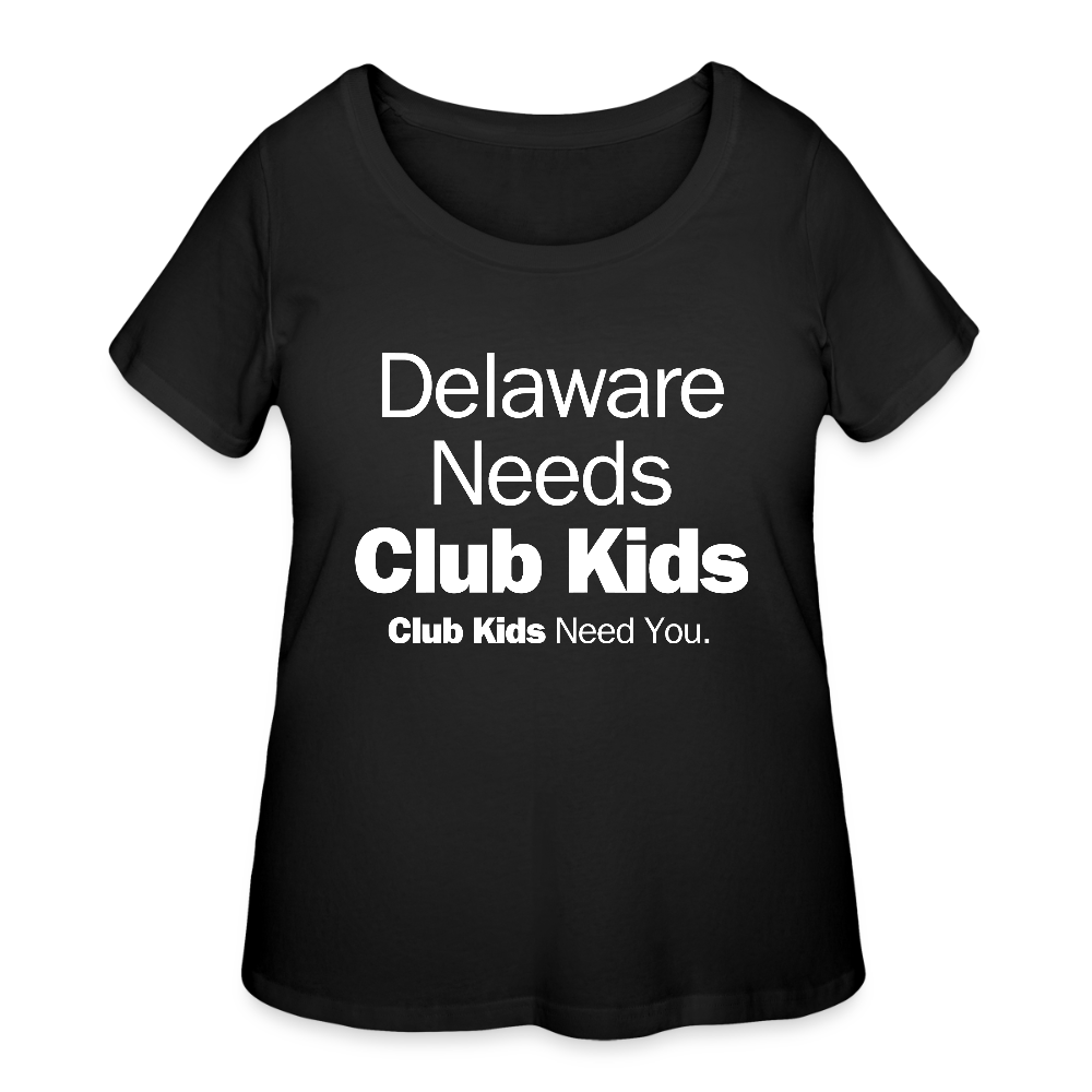 Delaware Needs Club Kids Women’s Curvy T-Shirt - black