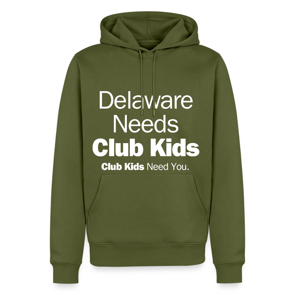 Delaware Needs Club Kids Men’s Premium Hoodie - khaki green 