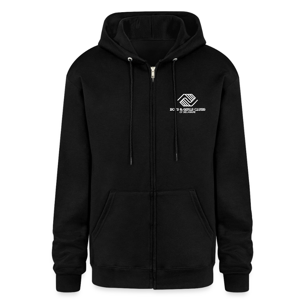 LOGO ONLY Champion Unisex Full Zip Hoodie - black