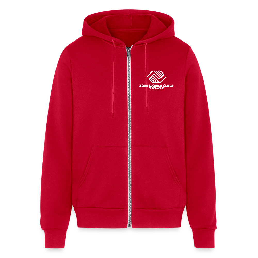 BGCDE Club Kids Need You Unisex Full Zip Hoodie - red