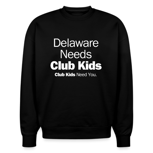 Delaware Needs Club Kids Stanley/Stella Radder Unisex Oversized Organic Sweatshirt - black