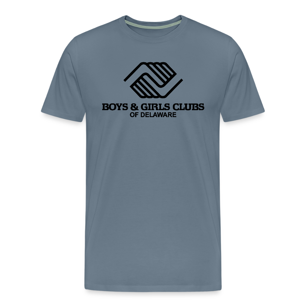 LOGO ONLY Men's Premium T-Shirt - steel blue