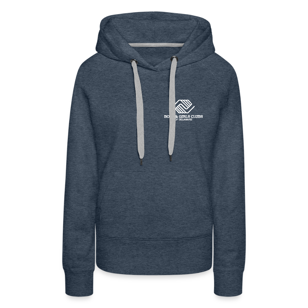 LOGO ONLY Women’s Premium Hoodie - heather denim