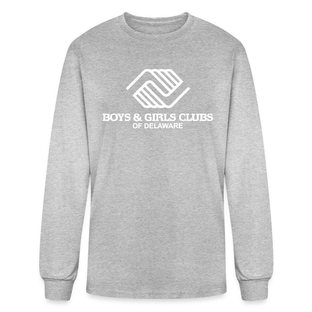 LOGO ONLY Men's Long Sleeve T-Shirt - heather gray