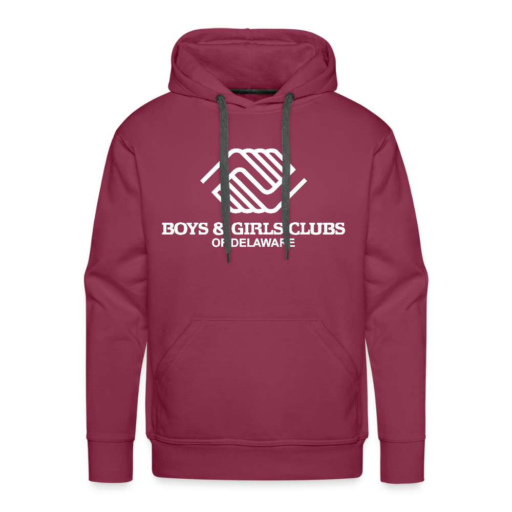 LOGO ONLY Men’s Premium Hoodie - burgundy