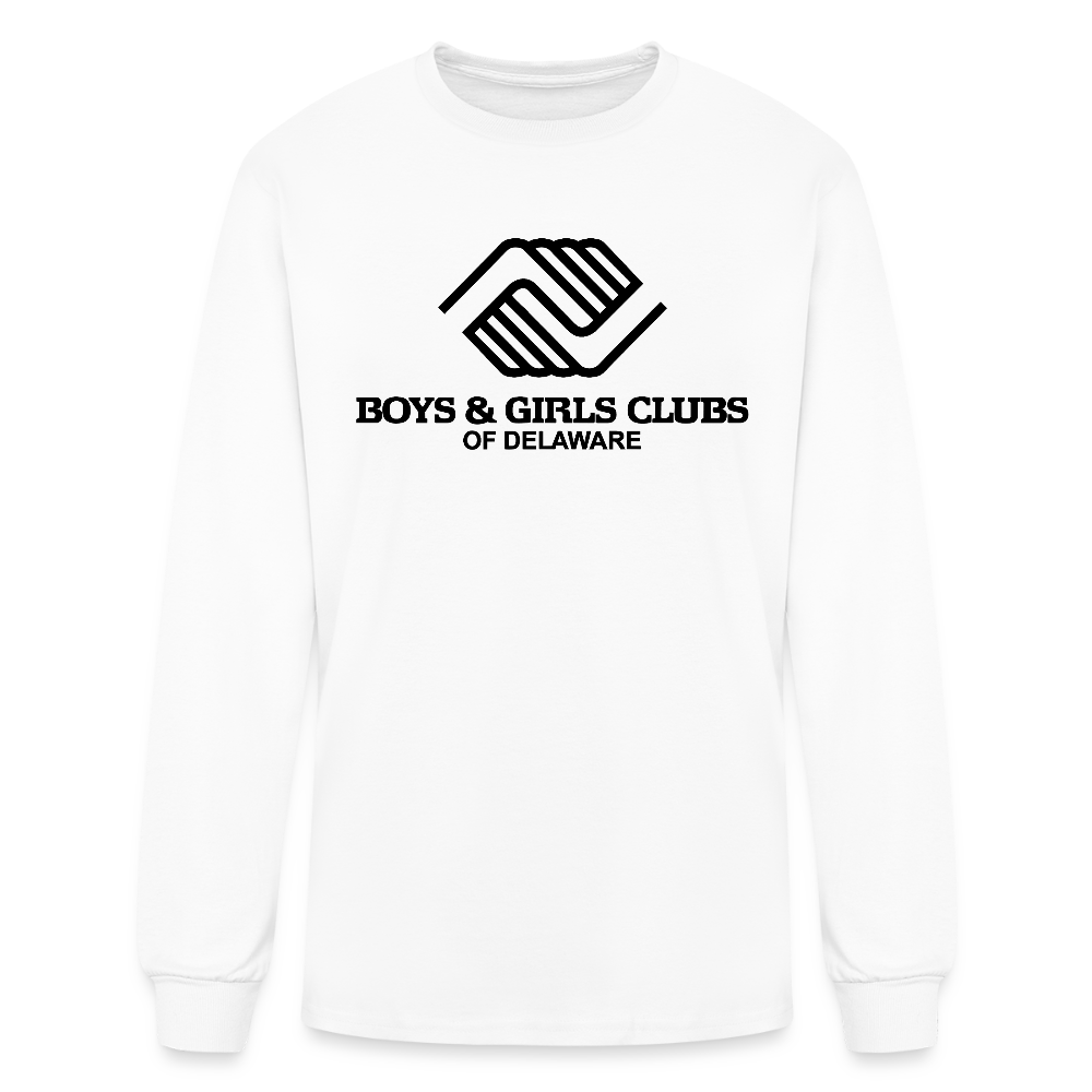 LOGO ONLY Men's Long Sleeve T-Shirt - white
