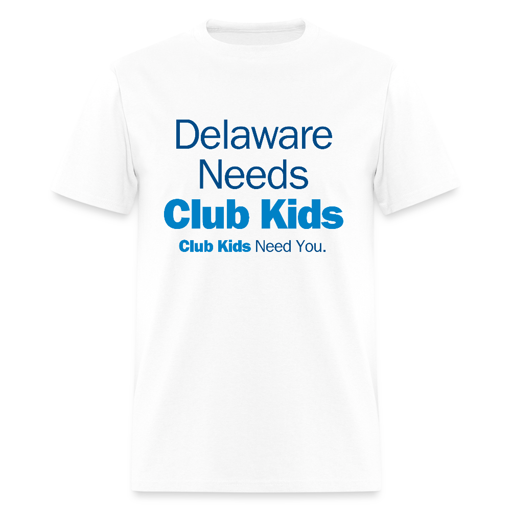 Delaware Needs Club Kids Men's T-Shirt | GILDAN 5000 - white