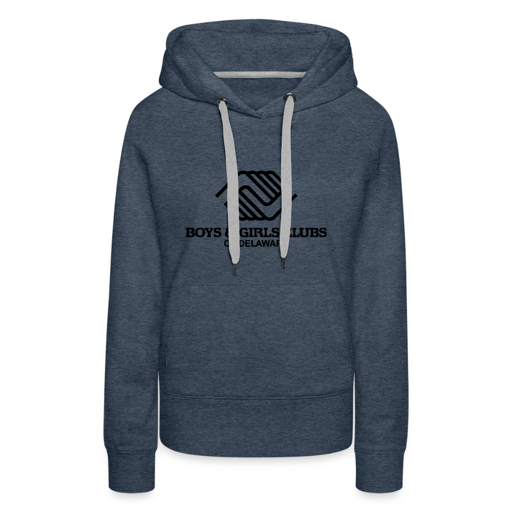 LOGO ONLY Women’s Premium Hoodie - heather denim