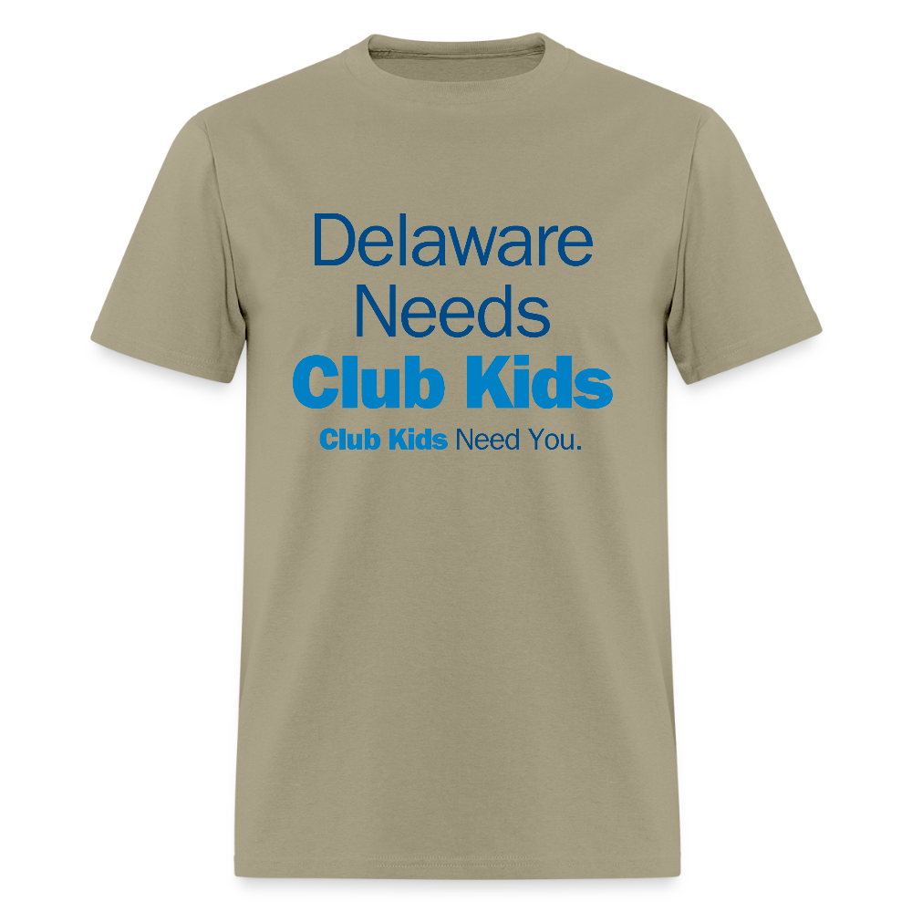 Delaware Needs Club Kids Men's T-Shirt | GILDAN 5000 - khaki