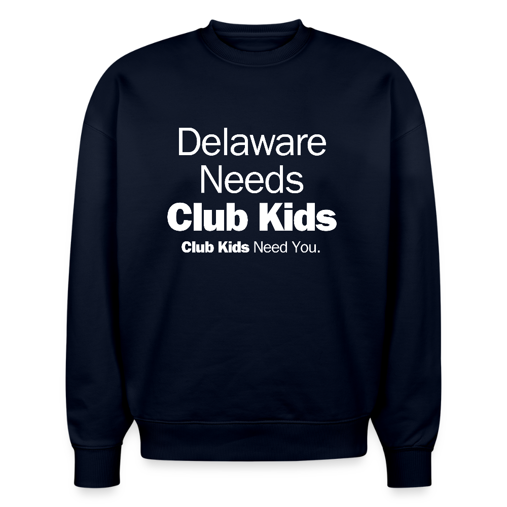 Delaware Needs Club Kids Stanley/Stella Radder Unisex Oversized Organic Sweatshirt - french navy