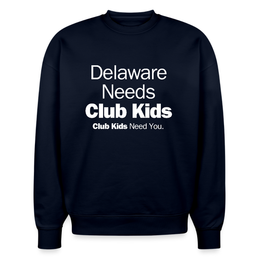Delaware Needs Club Kids Stanley/Stella Radder Unisex Oversized Organic Sweatshirt - french navy