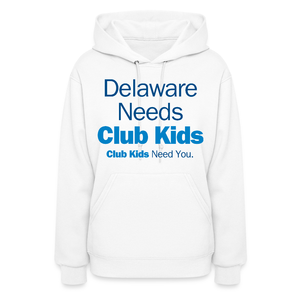 Delaware Needs Club Kids Women's Hoodie - white