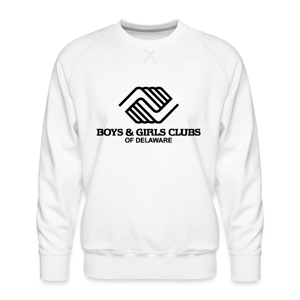 LOGO ONLY Men’s Premium Sweatshirt - white