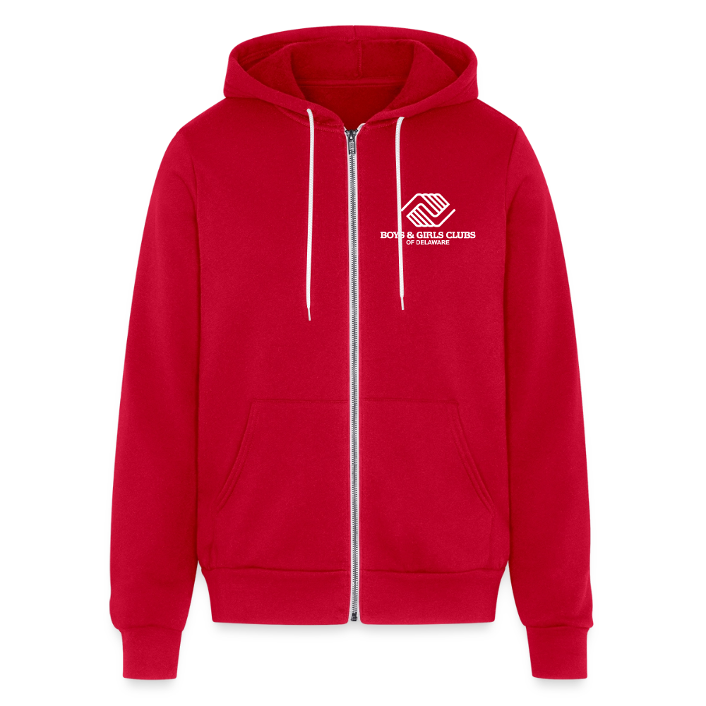 BGCDE Club Kids Need You BLUE - Dual Sided Unisex Full Zip Hoodie - red