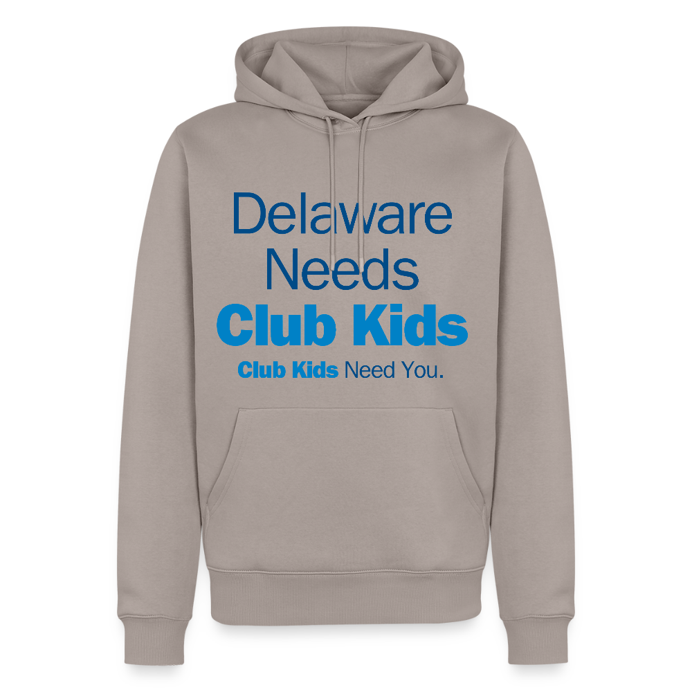 Delaware Needs Club Kids Men’s Premium Hoodie - taupe