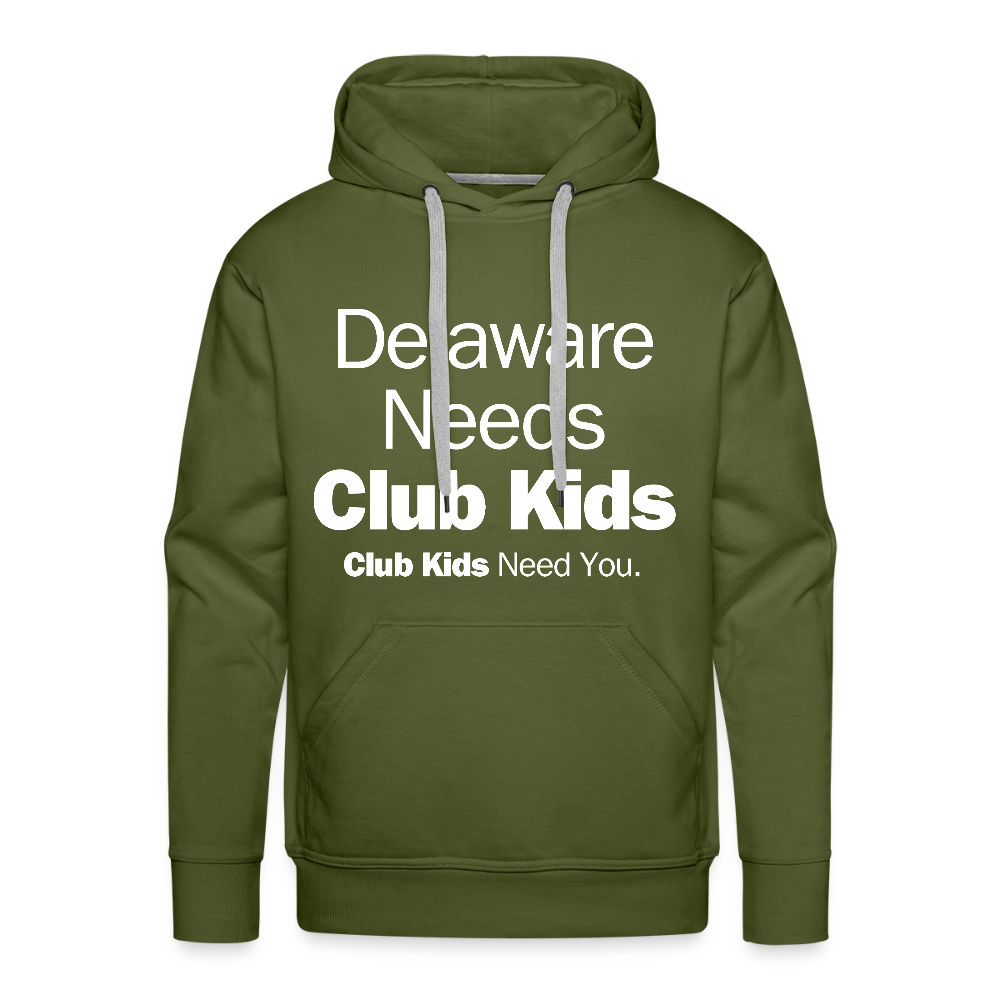 Delaware Needs Club Kids Men’s Premium Hoodie - olive green