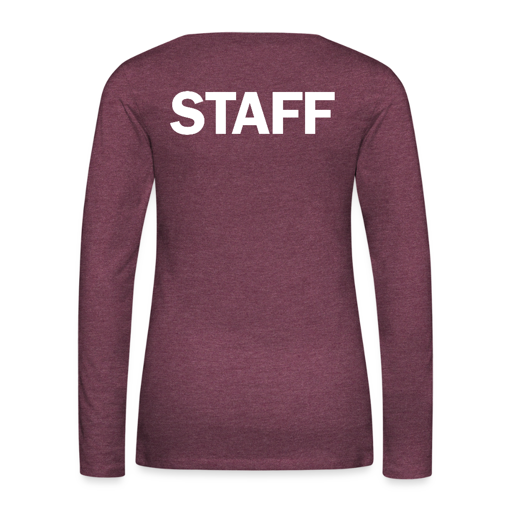 STAFF Women's Premium Long Sleeve T-Shirt - heather burgundy