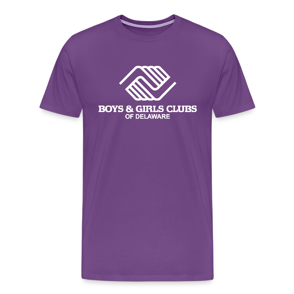 LOGO ONLY Men's Premium T-Shirt - purple