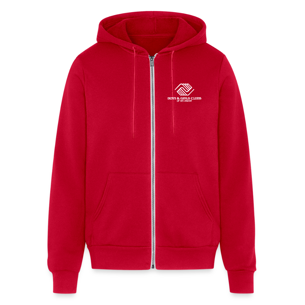 LOGO ONLY Unisex Full Zip Hoodie - red