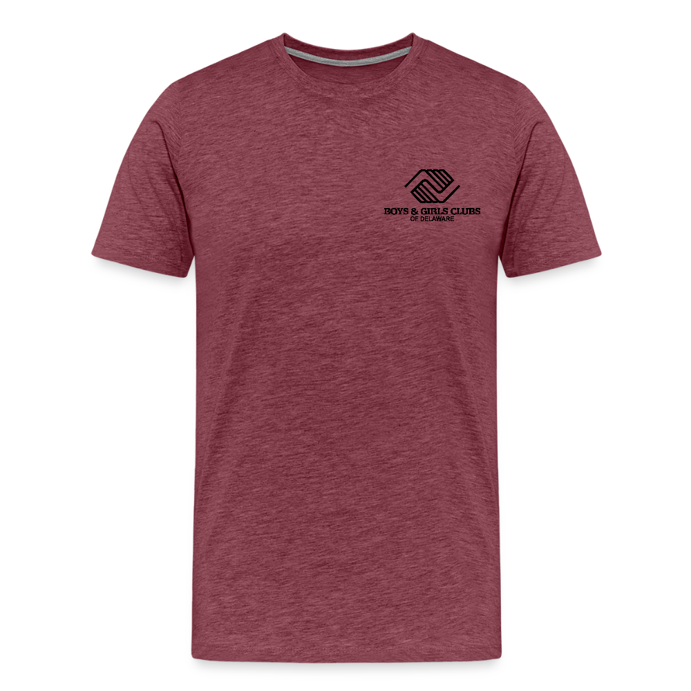 LOGO ONLY Men's Premium T-Shirt - heather burgundy