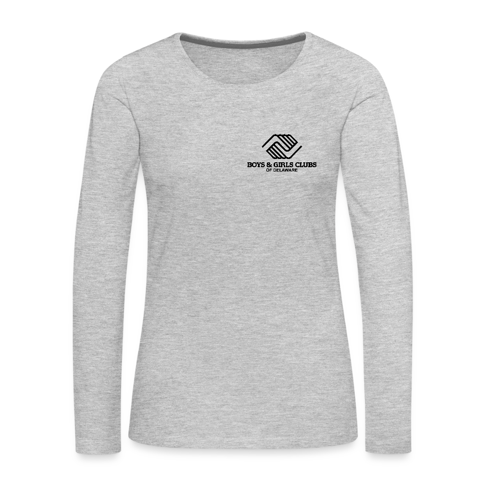 LOGO ONLY Women's Premium Long Sleeve T-Shirt - heather gray