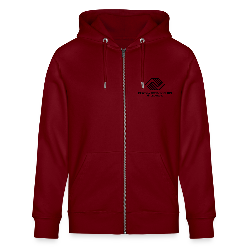 LOGO ONLY Stanley/Stella Cultivator Organic Zip Hoodie - burgundy