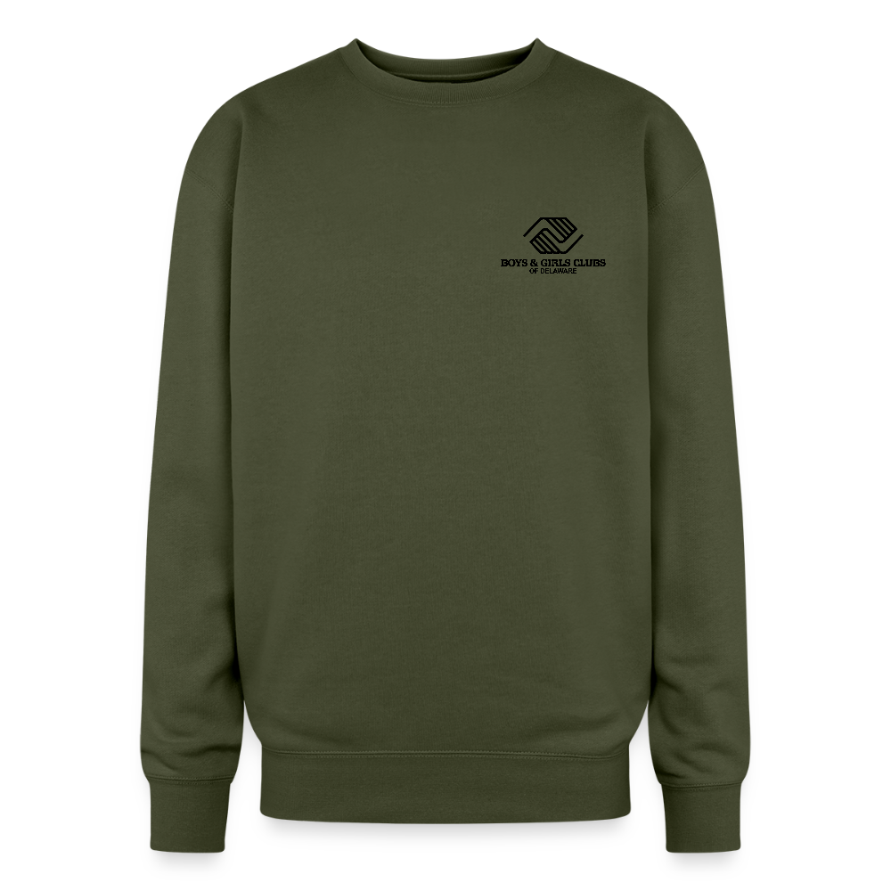 LOGO ONLY Oversized Crewneck Sweatshirt - olive green