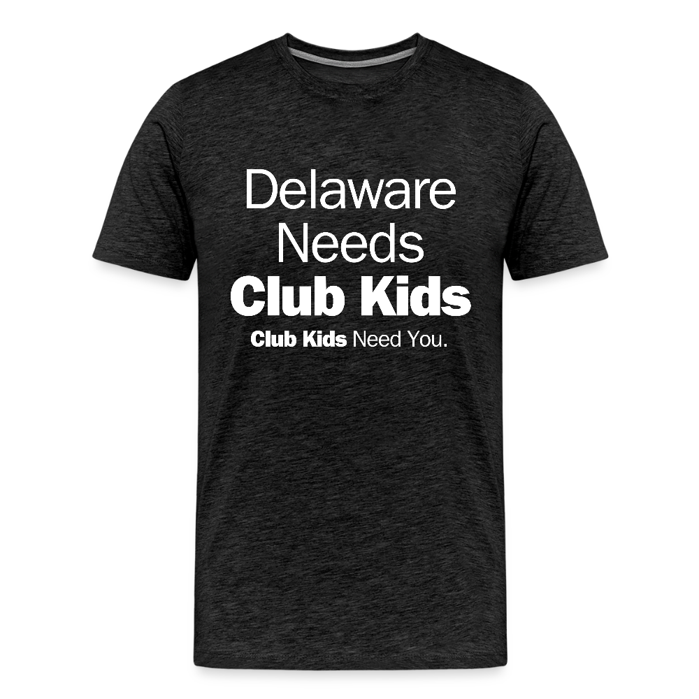 Delaware Needs Club Kids Men's Premium T-Shirt - charcoal grey