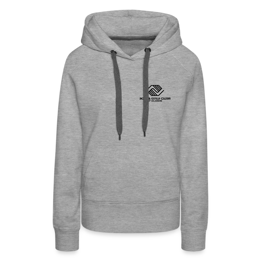 LOGO ONLY Women’s Premium Hoodie - heather grey