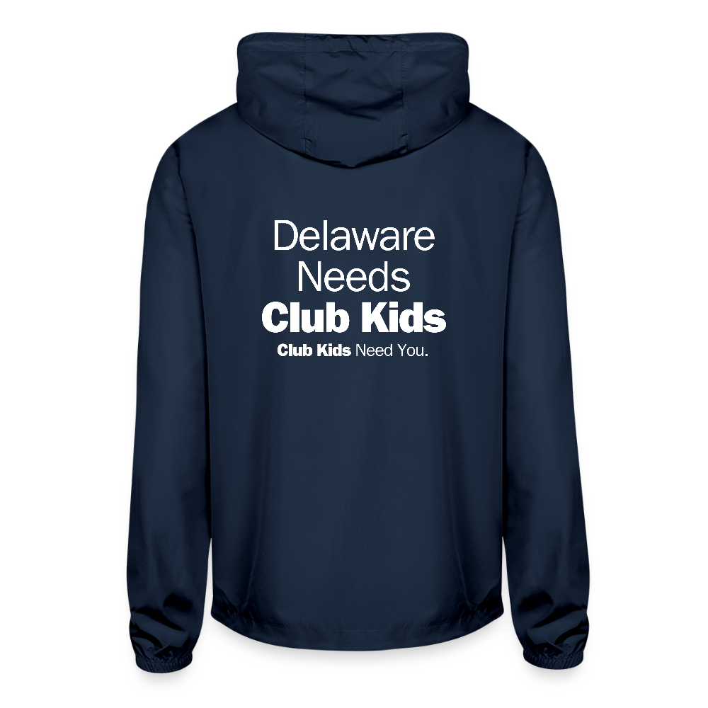 BGCDE Club Kids Need You Unisex Lightweight Windbreaker Jacket - navy
