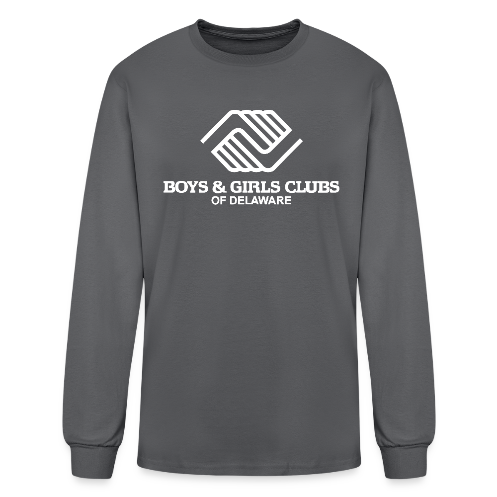 LOGO ONLY Men's Long Sleeve T-Shirt - charcoal