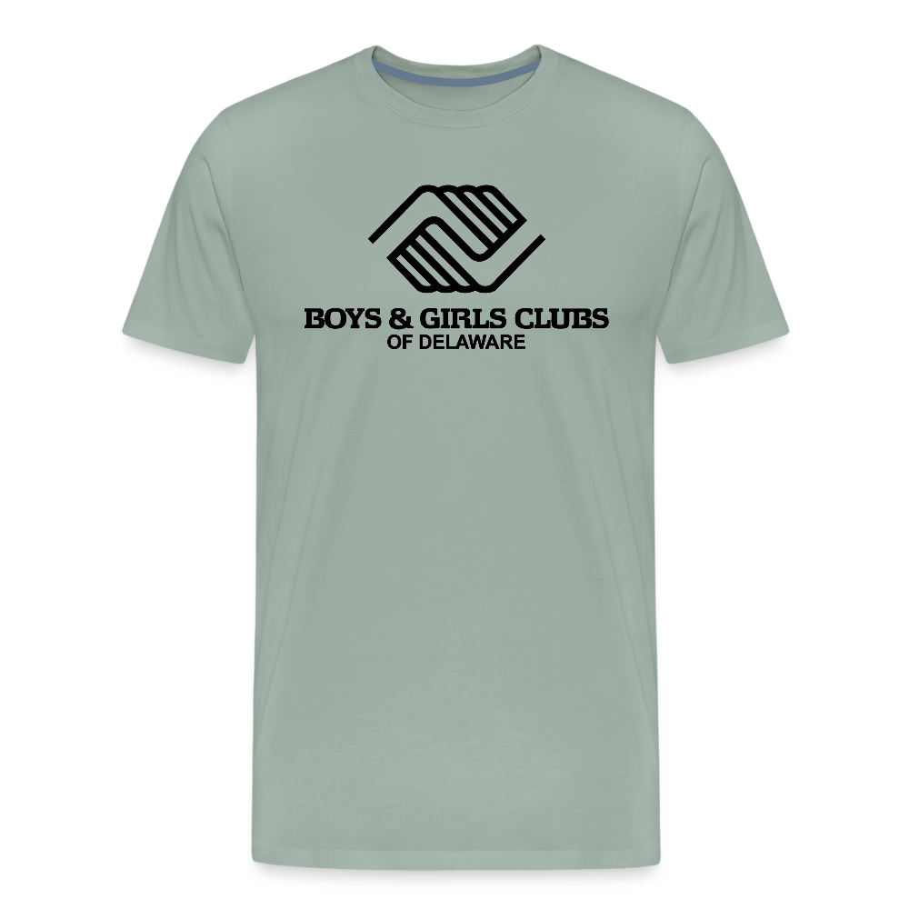 LOGO ONLY Men's Premium T-Shirt - steel green